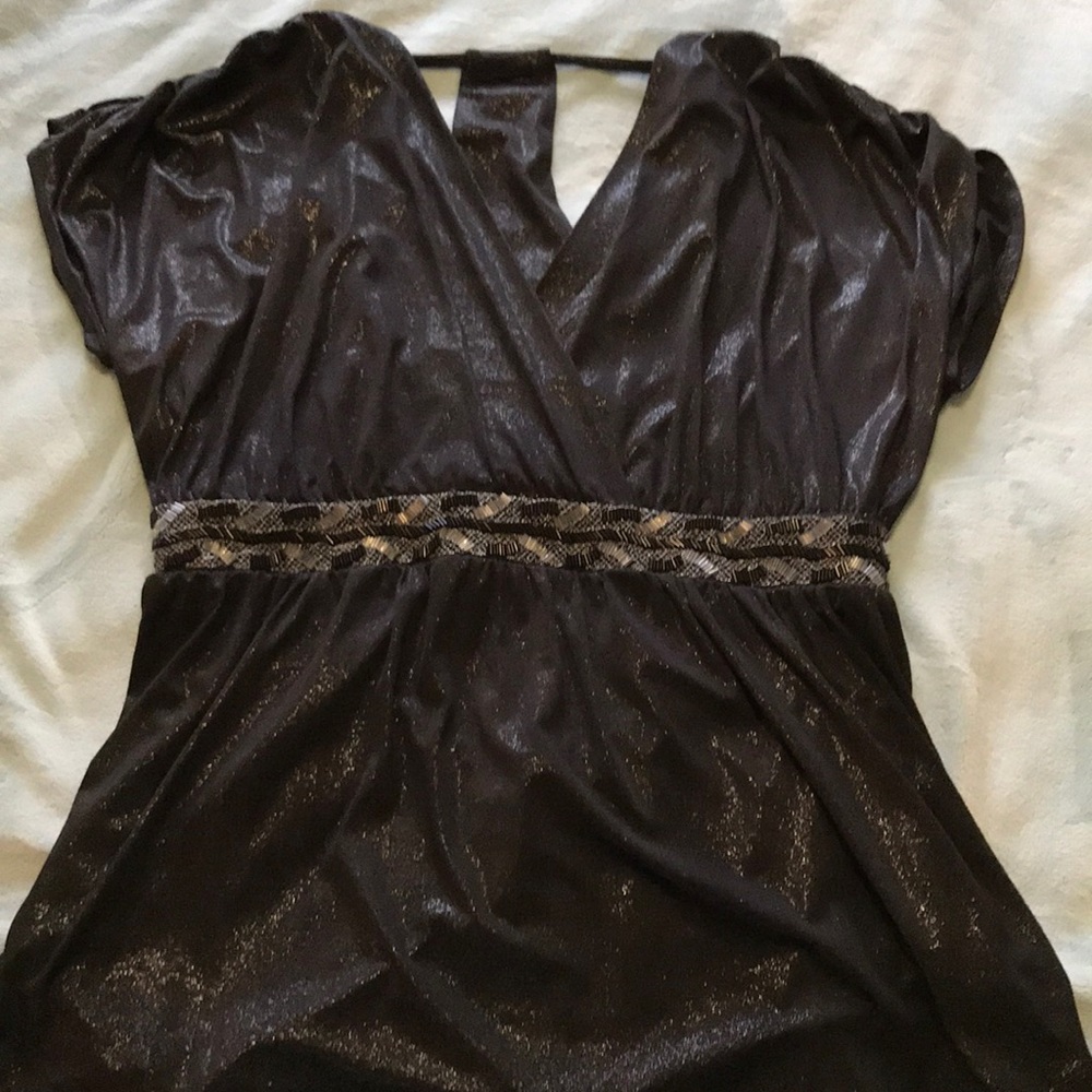 Torrid Size 1 Black Shimmery Blouse